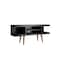 Manhattan Comfort Utopia 53.14" TV Stand with Splayed Wooden Legs and 4 Shelves in Black 19653 - alternate 7